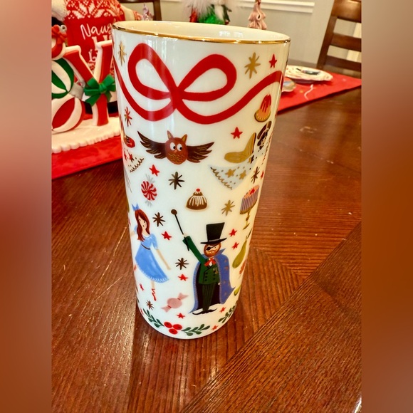 NWT Rifle paper Co. Festive Nutcracker Themed Porcelain Vase - Picture 5 of 5
